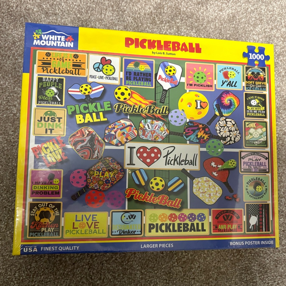 White Mountain Colorful Pickleball Puzzle